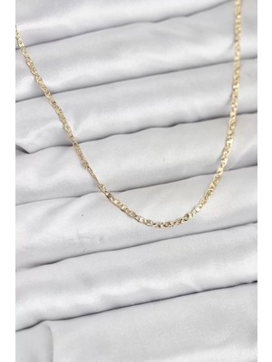 Aydogan's Ayd cm 14K Gold Renk Pirinç Lazer Model 60 cm Kadın Kolye - TJ-BKO10927