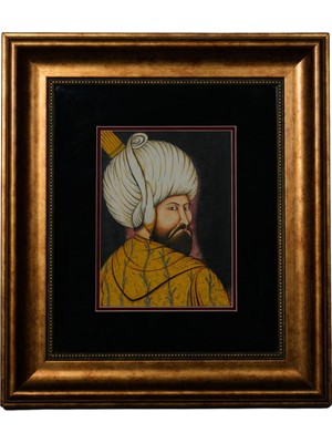 Galeri Atmaca Osmanlı Sultanı Portreli Minyatür Tablosu