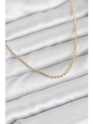 Aydogan's Ayd cm 14K Gold Renk Top Zincirli Model 60 cm Kadın Kolye - TJ-BKO10937