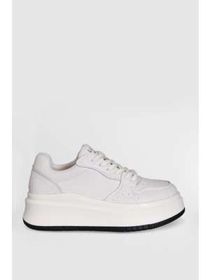 Lufian 121230093 Laura Kadın Deri Sneaker Ayakkabı Beyaz Cilt