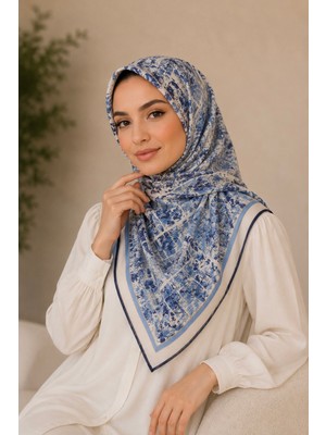 İmaj Butik Lacivert Pamuklu Soft Eşarp