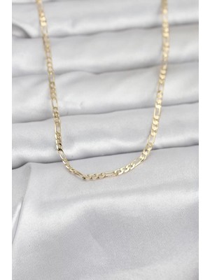 Aydogan's Ayd cm 14K Gold Renk Ince Kuşgözü Zincir Model 60 cm Kadın Kolye - TJ-BKO10978