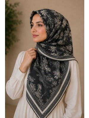 İmaj Butik Siyah Levidor Pamuklu Soft Eşarp