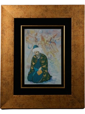 Galeri Atmaca Mevlana ve Semazenler Temalı Tasavvuf Sanatı Tablosu