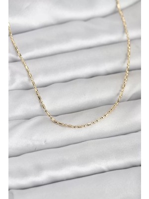 Aydogan's Ayd cm 14K Gold Renk Zincirli 60 cm Kadın Kolye - TJ-BKO10938