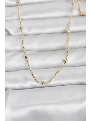 Aydogan's Ayd cm 14K Gold Renk Top Zincir 60 cm Kadın Kolye - TJ-BKO10960