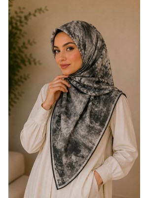 İmaj Butik Siyah Pamuklu Soft Eşarp