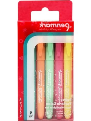 Get Store Kalem Tipi Fosforlu Kalem 6'lı Set - Bristol Pastel
