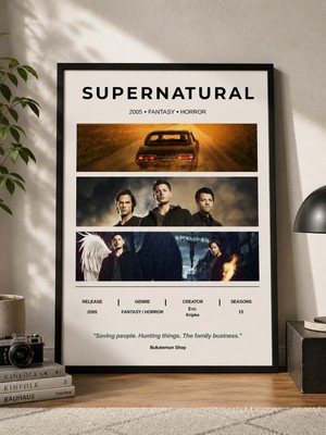 Bukalemun Shop Supernatural Dizi Afişi - A4 Minimalist Poster
