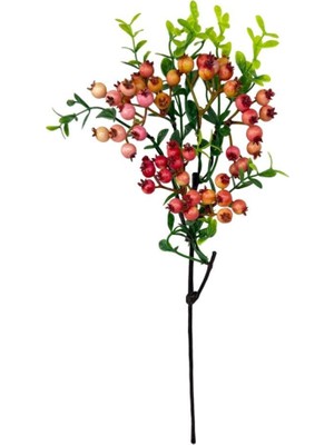 Nettenevime Yapay Çiçek Nar Kokina Dalı 38CM Red Berry