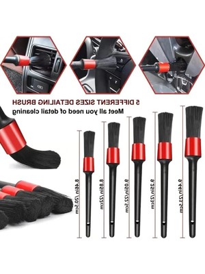 Get Store 5 Adet Araç Detay Temizlik Fırçası Seti