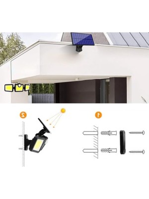 Get Store Güneş Enerjili Hareket Sensörlü 171 Cob LED Aydınlatma