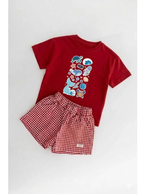 Lorvex %100 Pamuklu Unisex Oversize T-Shirt Çocuklara Uygun Baskılı Tişört