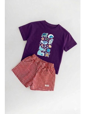Lorvex %100 Pamuklu Unisex Oversize T-Shirt Çocuklara Uygun Baskılı Tişört