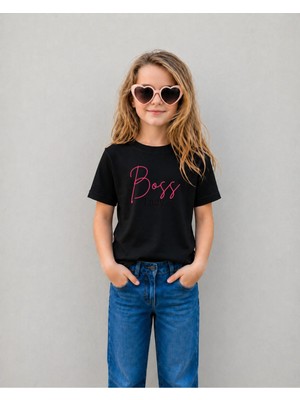 Lorvex Kız Çocuk Tişört %100 Pamuklu Baskılı Rahat Kalıp Yazlık T-Shirt