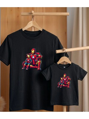 Lorvex Babalar Günü Konsept-Baba Çocuk Kombin Tişört Oversize %100 Pamuk T-Shirt (Kombin Için 2’li Sipariş Verilmelidir)