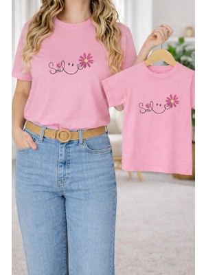 Lorvex Tişört Anne Kız Çocuk Kombin Oversize – Anne & Çocuk Twin Baskılı T-Shirt