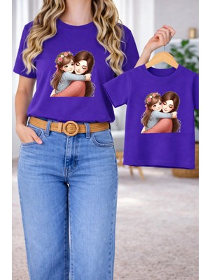 Lorvex Anne Kız Kombin Oversize Tişört Twin T-Shirt %100 Pamuk Rahat Kalıp
