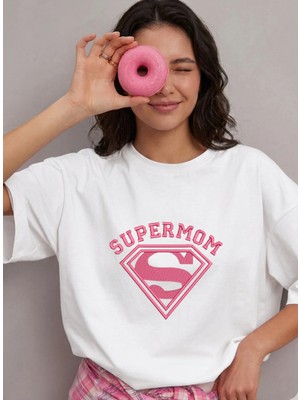 Lorvex T-Shirt Oversize %100 Pamuklu Rahat Kalıp Anneler Günü Özel Baskılı Tişört