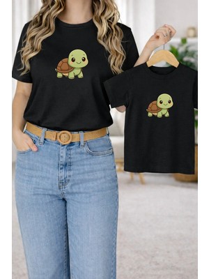 Lorvex Tişört Anne Kız Çocuk Kombin Oversize – Anne & Çocuk Twin Baskılı T-Shirt