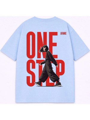 Lorvex Unisex Oversize Tişört %100 Pamuklu Baskılı T-Shirt Rahat Kalıp Günlük Şık Kombin