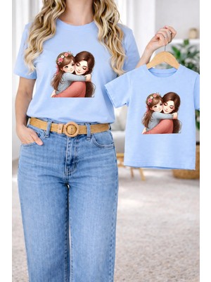 Lorvex Anne Kız Kombin Oversize Tişört Twin T-Shirt %100 Pamuk Rahat Kalıp