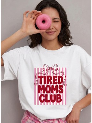 Lorvex T-Shirt Oversize %100 Pamuklu Rahat Kalıp Anneler Günü Özel Baskılı Tişört