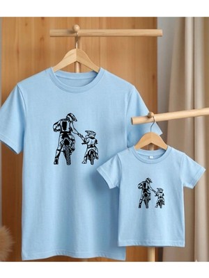 Lorvex Babalar Günü Konsept-Baba Çocuk Kombin Tişört Oversize %100 Pamuk T-Shirt (Kombin Için 2’li Sipariş Verilmelidir)