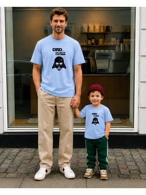 Lorvex Babalar Günü Baba Çocuk Kombin Oversize Tişört %100 Pamuk Baskılı T-Shirt (Kombin Için 2 Adet Sipariş Verilmelidir)