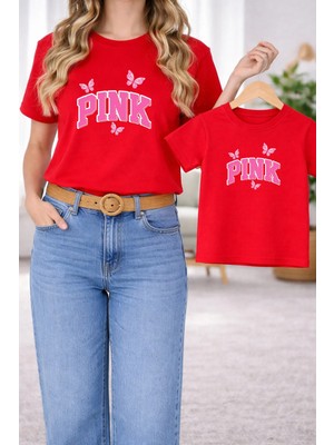 Lorvex Tişört Anne Kız Çocuk Kombin Oversize – Anne & Çocuk Twin Baskılı T-Shirt