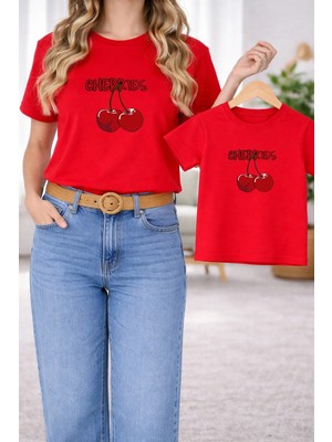 Lorvex Tişört Anne Kız Çocuk Kombin Oversize – Anne & Çocuk Twin Baskılı T-Shirt