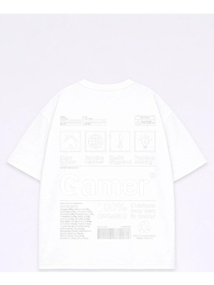 Lorvex Oversize Unisex T-Shirt %100 Pamuk Baskılı Tişört Rahat Kalıp