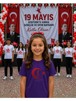 Lorvex 19 Mayıs Atatürk Gençlik Bayramı Tişört %100 Pamuk Oversize Unisex Baskılı Rahat Kalıp