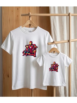 Lorvex Babalar Günü Konsept-Baba Çocuk Kombin Tişört Oversize %100 Pamuk T-Shirt (Kombin Için 2’li Sipariş Verilmelidir)
