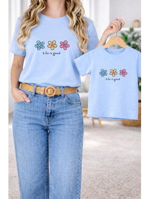 Lorvex Tişört Anne Kız Çocuk Kombin Oversize – Anne & Çocuk Twin Baskılı T-Shirt