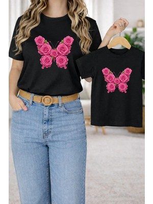 Lorvex Anne Kız Kombin Oversize Tişört Twin T-Shirt %100 Pamuk Rahat Kalıp