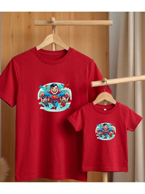 Lorvex Babalar Günü Konsept-Baba Çocuk Kombin Tişört Oversize %100 Pamuk T-Shirt (Kombin Için 2’li Sipariş Verilmelidir)