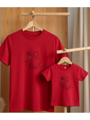 Lorvex Babalar Günü Konsept-Baba Çocuk Kombin Tişört Oversize %100 Pamuk T-Shirt (Kombin Için 2’li Sipariş Verilmelidir)