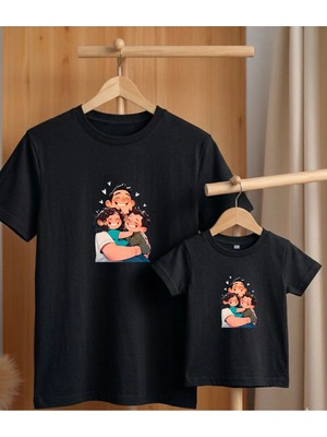 Lorvex Babalar Günü Konsept-Baba Çocuk Kombin Tişört Oversize %100 Pamuk T-Shirt (Kombin Için 2’li Sipariş Verilmelidir)