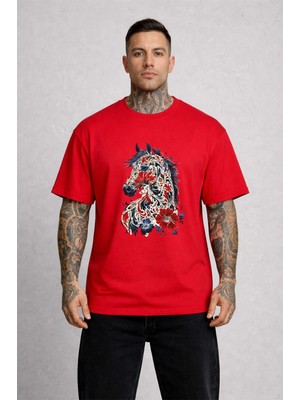 Lorvex Baskılı Türklük Temalı Çocuk-Yetişkin Pamuklu Tshirt Tişört
