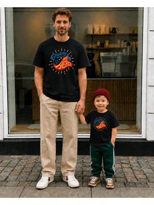 Lorvex Babalar Günü Baba Oğul Kombin Tişört Oversize %100 Pamuk Baskılı T-Shirt (Kombin Için 2 Adet Sipariş Verilmelidir)