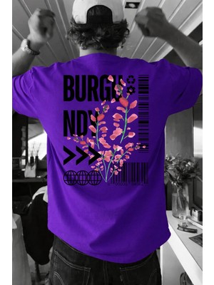 Lorvex T-Shirt Rahat Kalıp %100 Pamuklu Oversize Burgu Baskılı Tişört