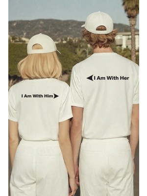 Lorvex 14 Şubat Çift Kombini Tişört Sevgililer Günü (Valentine’s Day) 2’li T-Shirt With Him-Her Baskı