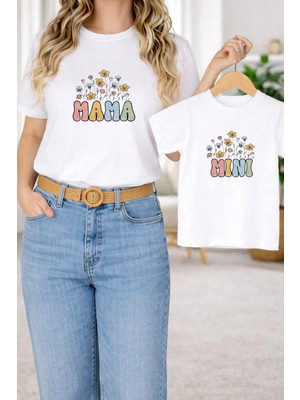 Lorvex Tişört Anne Kız Çocuk Kombin Oversize – Anne & Çocuk Twin Baskılı T-Shirt