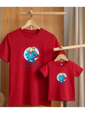 Lorvex Babalar Günü Konsept-Baba Çocuk Kombin Tişört Oversize %100 Pamuk T-Shirt (Kombin Için 2’li Sipariş Verilmelidir)