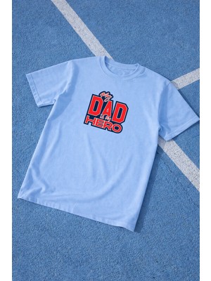 Lorvex Baba Tişört Babalar Günü Oversize %100 Pamuk Baskılı Erkek T-Shirt Rahat Kalıp