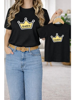 Lorvex Tişört Anne Kız Çocuk Kombin Oversize – Anne & Çocuk Twin Baskılı T-Shirt