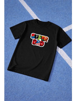 Lorvex Baba Tişört Babalar Günü Oversize %100 Pamuk Baskılı Erkek T-Shirt Rahat Kalıp