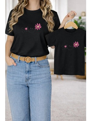 Lorvex Tişört Anne Kız Çocuk Kombin Oversize – Anne & Çocuk Twin Baskılı T-Shirt
