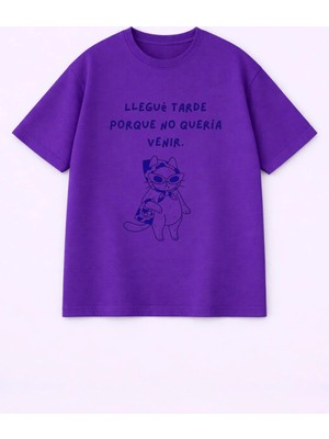 Lorvex T-Shirt Oversize Unısex %100 Pamuklu Rahat Kalıp Baskılı Tişört